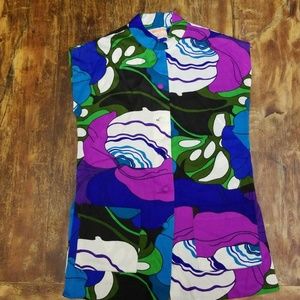 Vintage Hawaiian shirt, sleeveless.